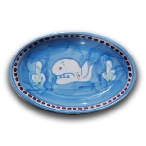 Piatto ovale da frutta cm 22 "Animaletti "linea mare"