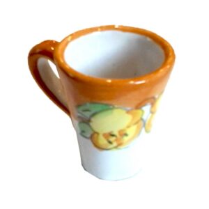 Bicchierino da liquore con manico  "fiori e limoni"