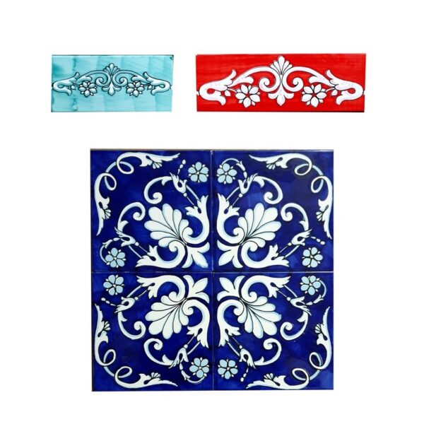 Piastrella 20 x 20 cm con spessore 1 cm decoro: Elena monocromatico