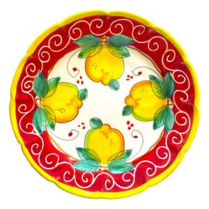 Piatto frutta "Limoni graffito"