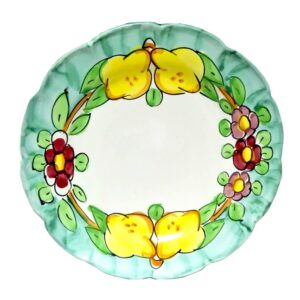 Piatto piano "fiori e limoni"