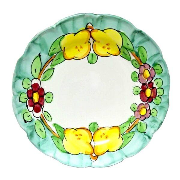 Piatto piano "fiori e limoni"