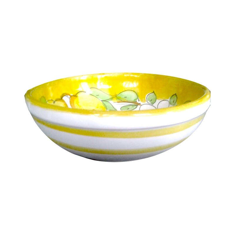 Ciotola pasta cm 18 con bordo liscio "fiori e limoni"
