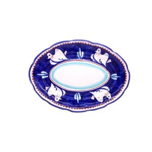 Piatto ovale da portata cm 37 "Animaletti: linea cielo"