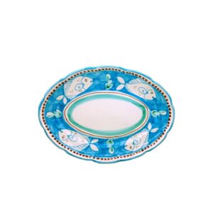 Piatto ovale da portata cm 37 "Animaletti: linea mare"