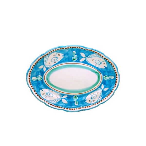 Piatto ovale da portata cm 37 "Animaletti: linea mare"