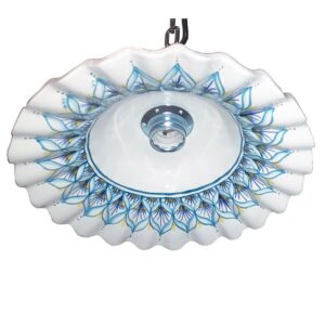 lampadario a piatto decoro foglie