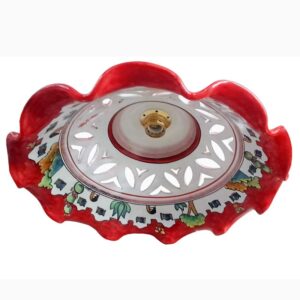 792-lampadario-a-piatto-decorazione-in-rosso