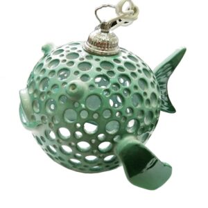 lampadario a forma di pesce verde acqua marina