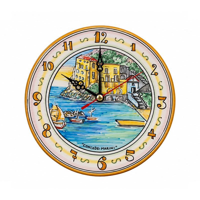 Orologio decorato paesaggio Costiera Amalfitana vietri
