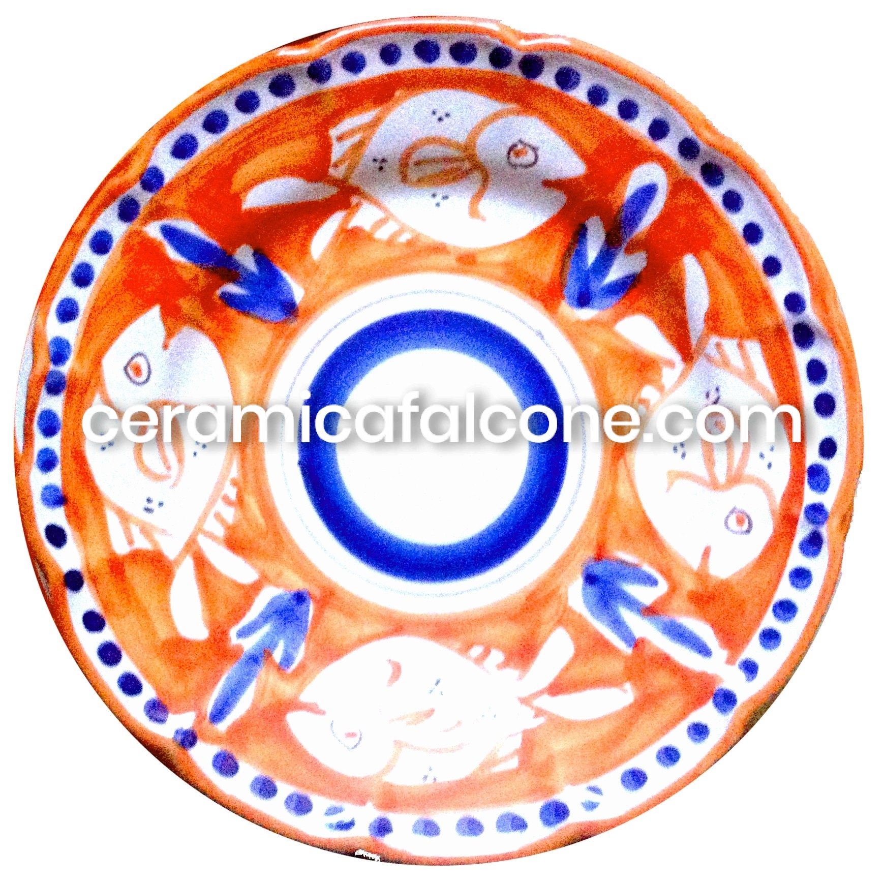 Piatto decorazione pesci